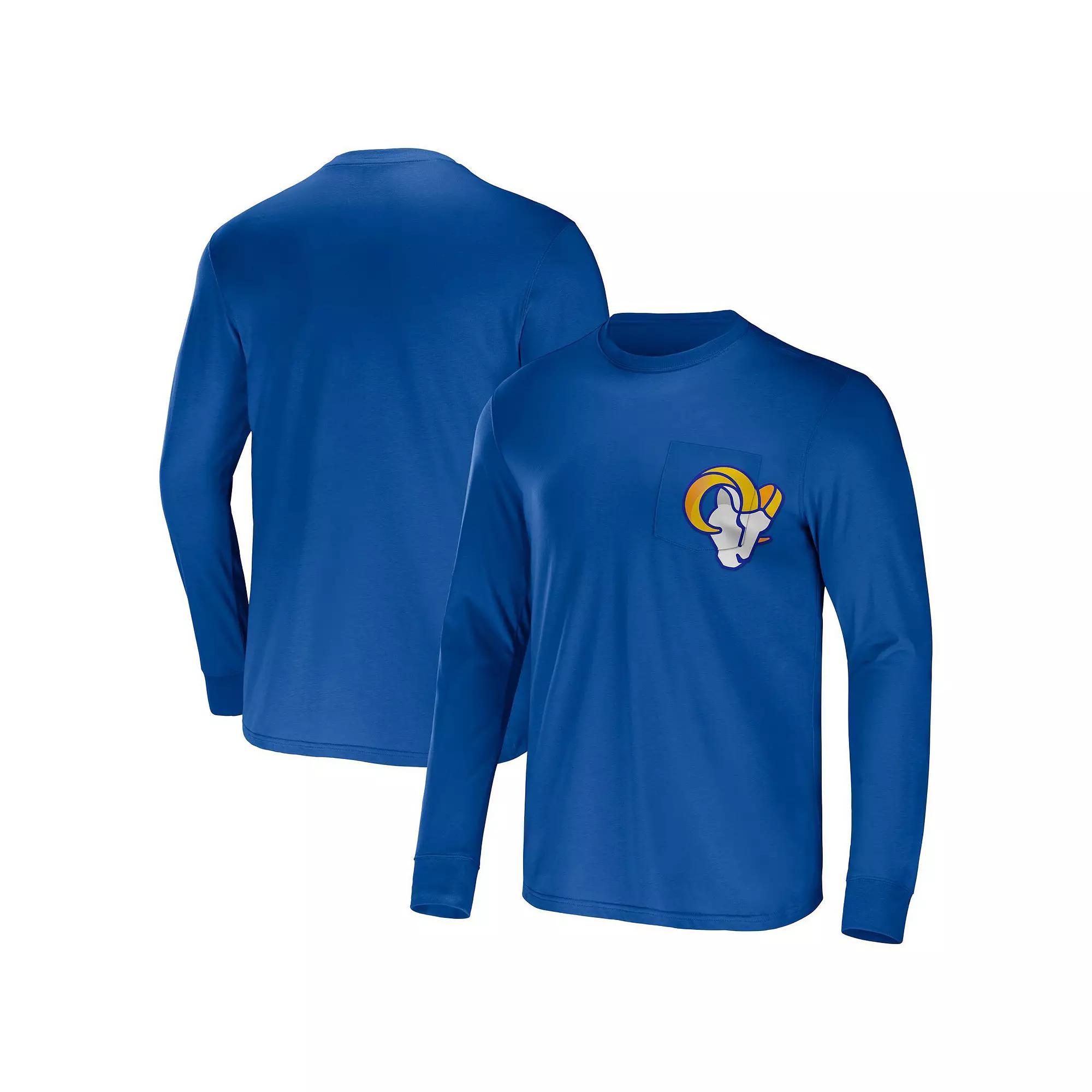 Men's NFL x Darius Rucker Collection by Fanatics Navy Tennessee Titans Team Long Sleeve Pocket T-Shirt, Size: 3XL, Blue Product Image