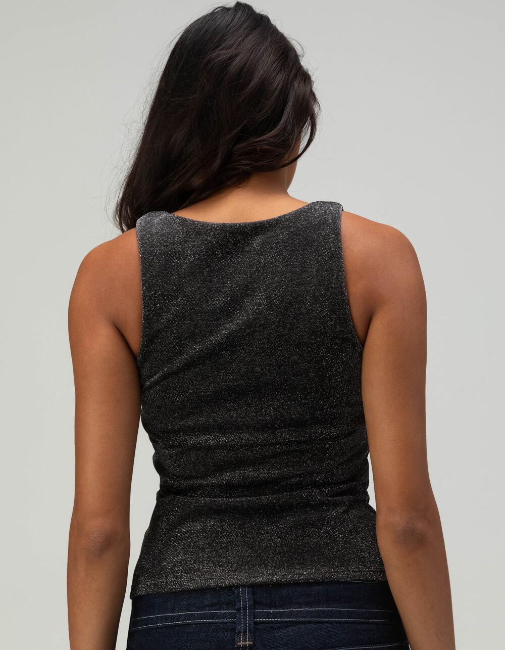 JJXX Sparkle Womens Tank Top - BLACK Product Image