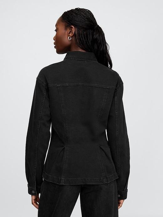 Peplum Denim Jacket Product Image