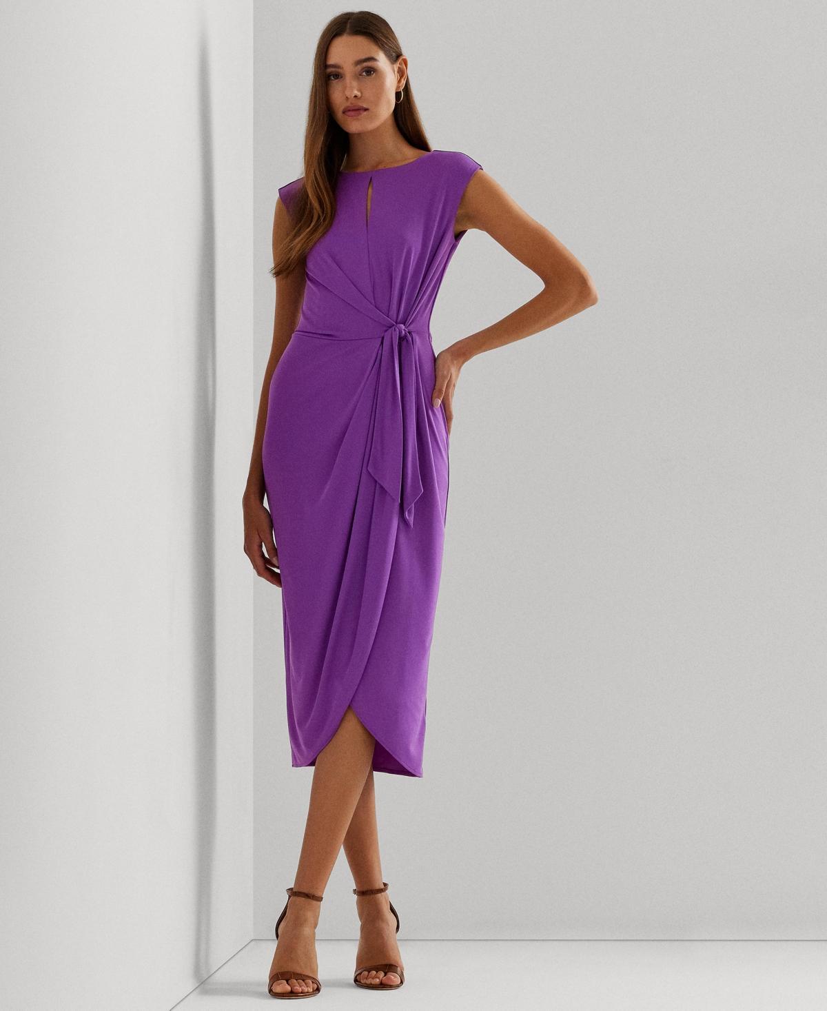 Lauren Ralph Lauren Stretch Jersey Tie-Front Dress Women's Dress Product Image