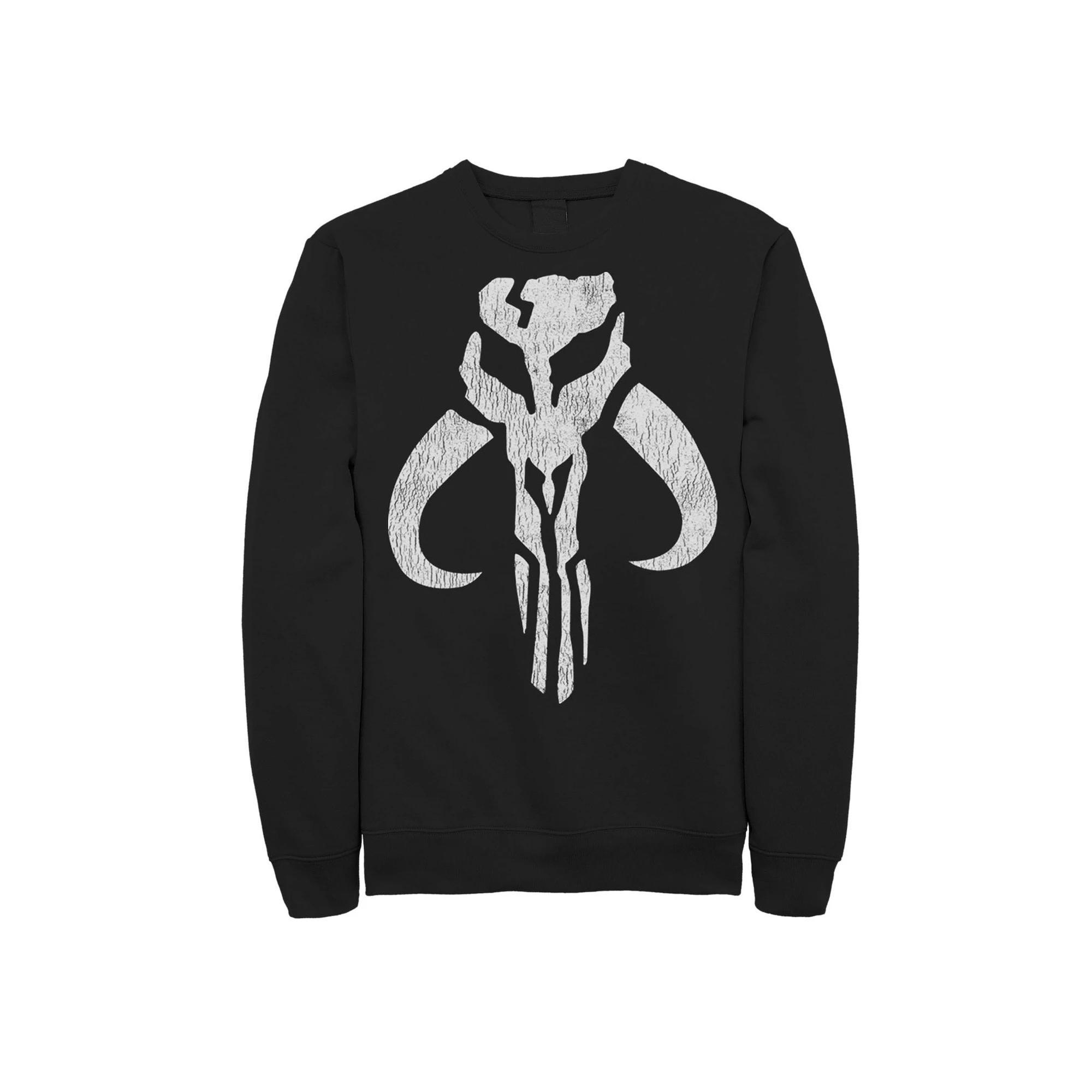 Big & Tall Star Wars Mando Symbol Fleece Sweatshirt, Men's, Size: Large Tall, Black Product Image