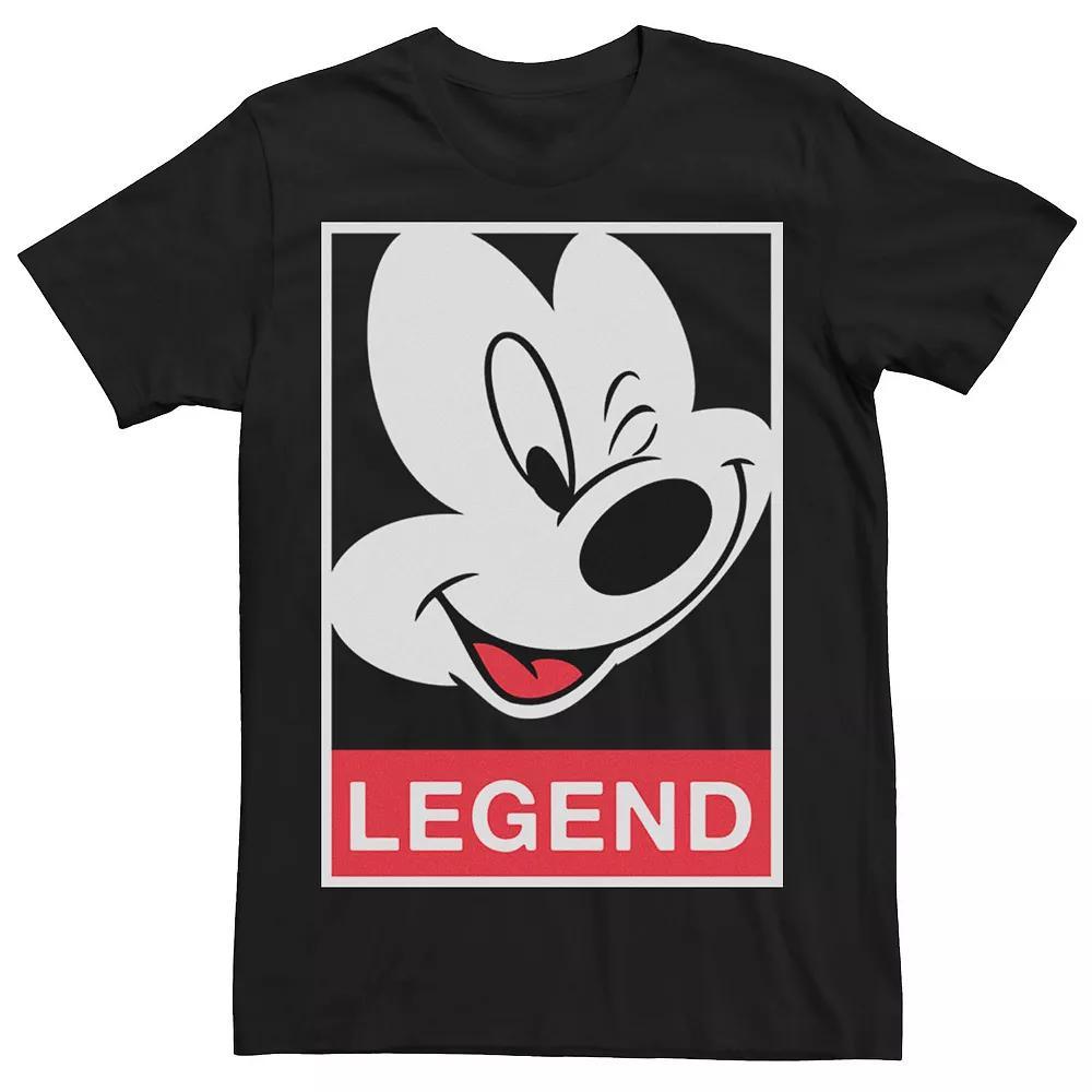 Disney's Mickey Mouse Men's Legend Winking Portrait Tee, Size: Large, Black Product Image