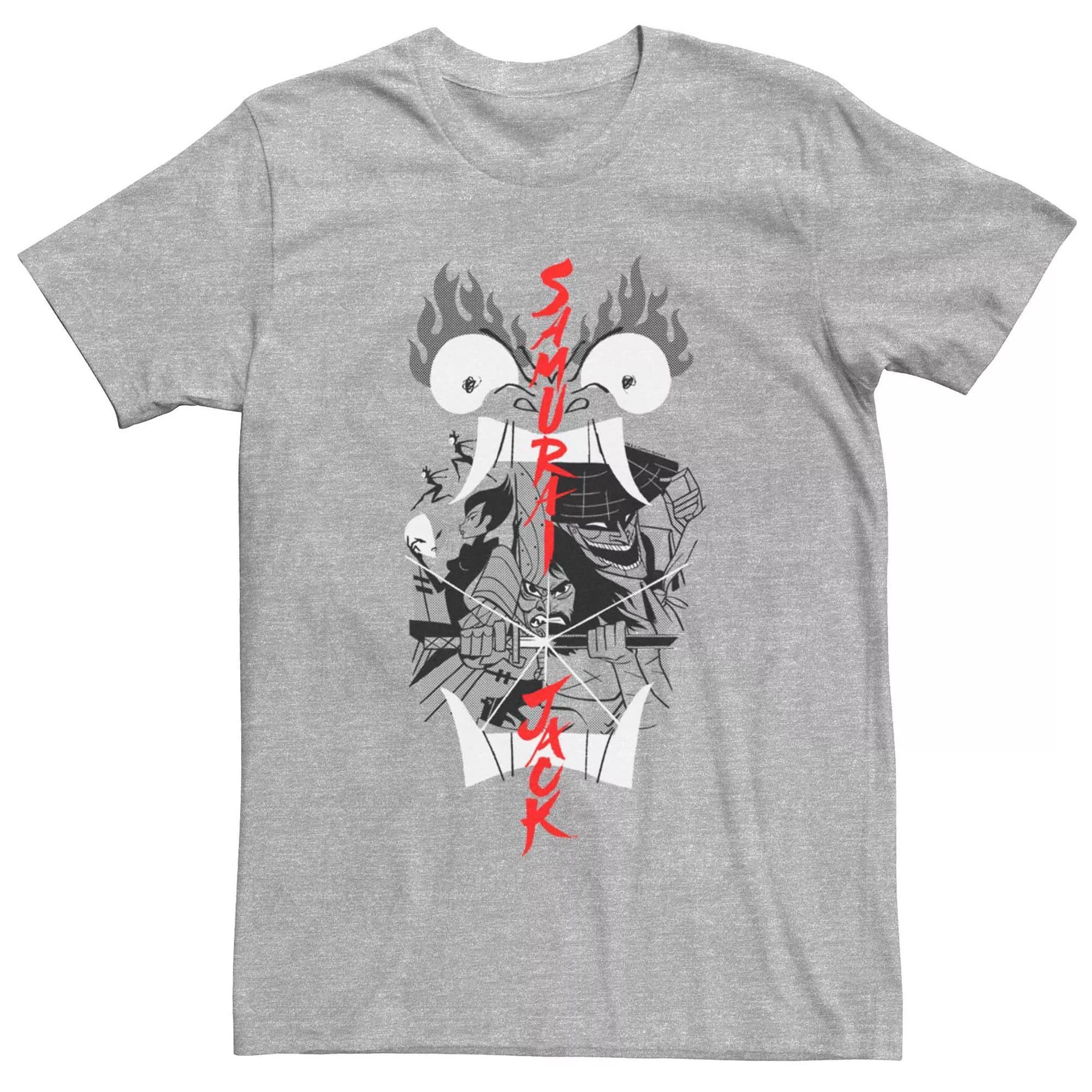 Men's Cartoon Network Samurai Jack Story Mode In Aku's Mouth Tee, Size: 3XL, Athletic Grey Product Image