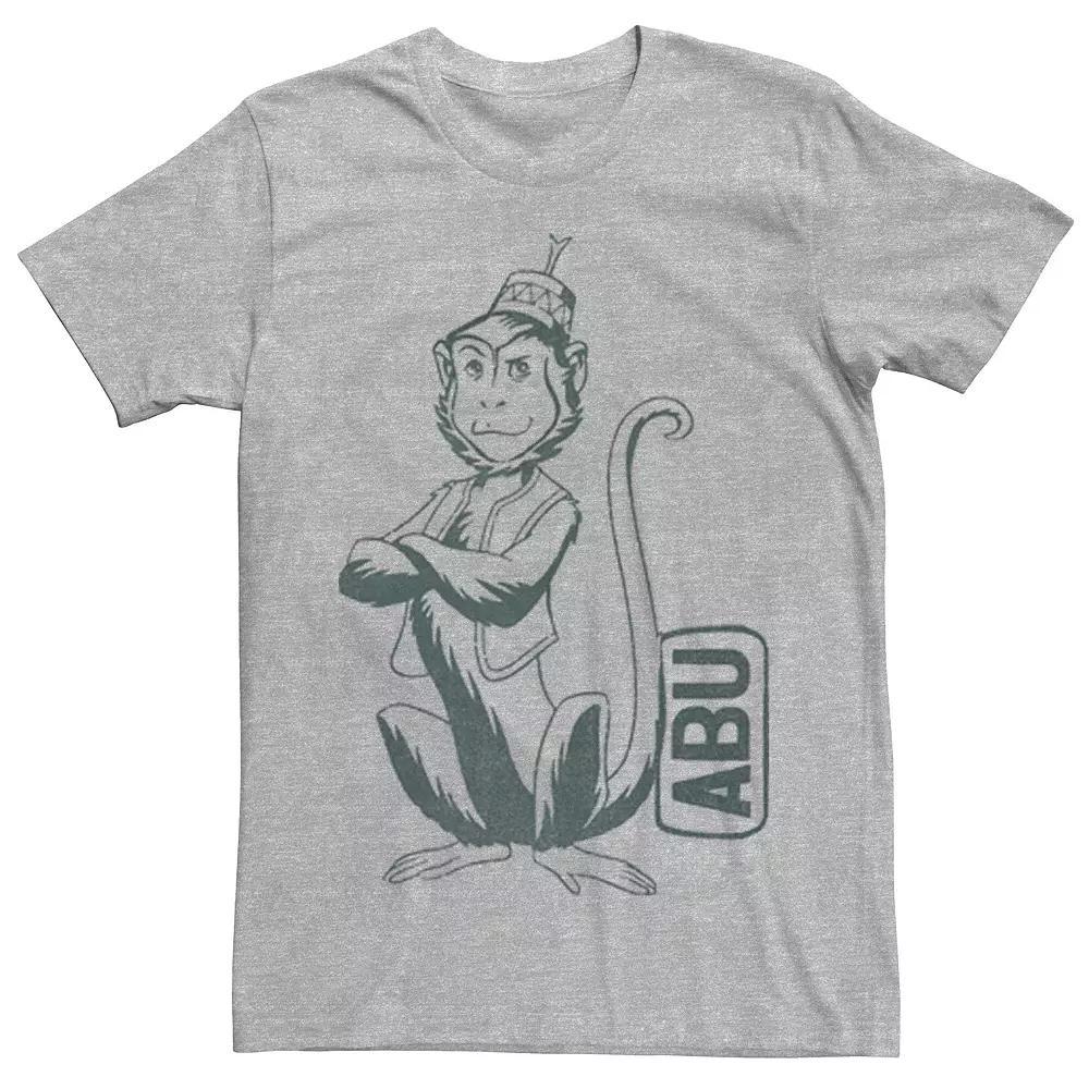 Disney's Aladdin Men's Abu Graphic Tee, Size: Small, Athletic Grey Product Image
