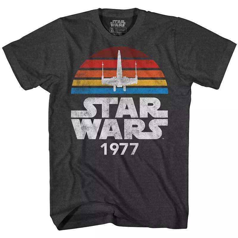 Men's Star Wars Vintage Logo Tee, Size: Medium, Grey Heather Product Image