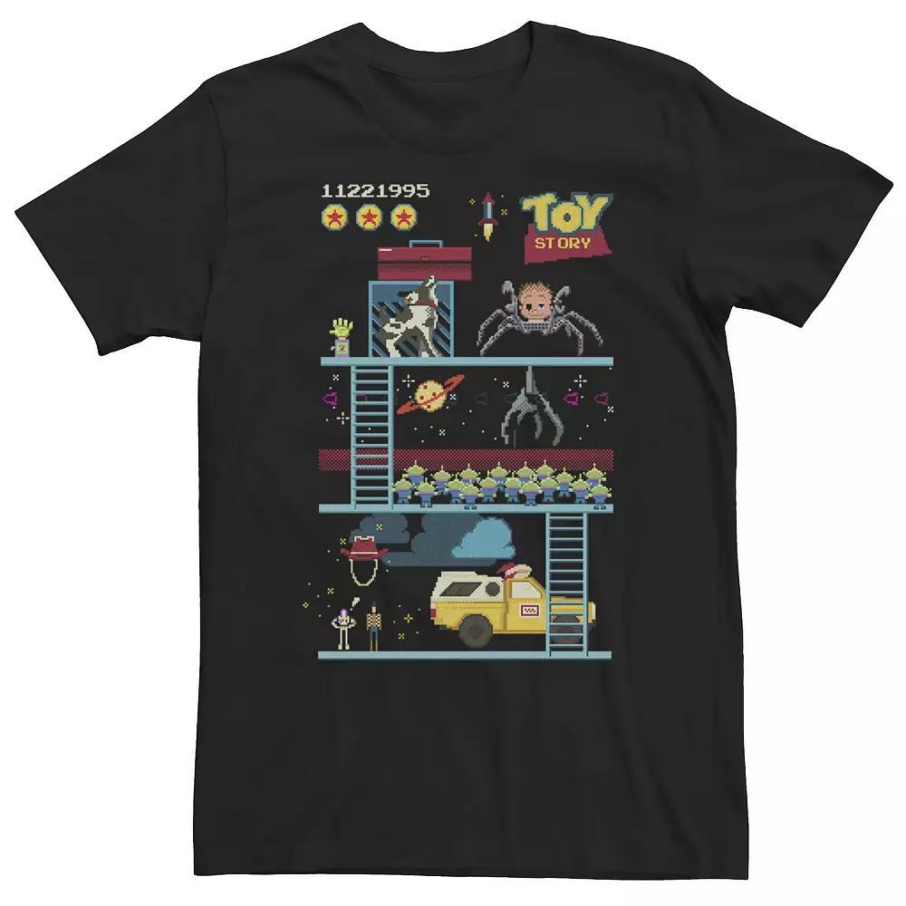Big & Tall Disney / Pixar Toy Story 8-Bit Video Game Scene Tee, Men's, Size: Large Tall, Black Product Image