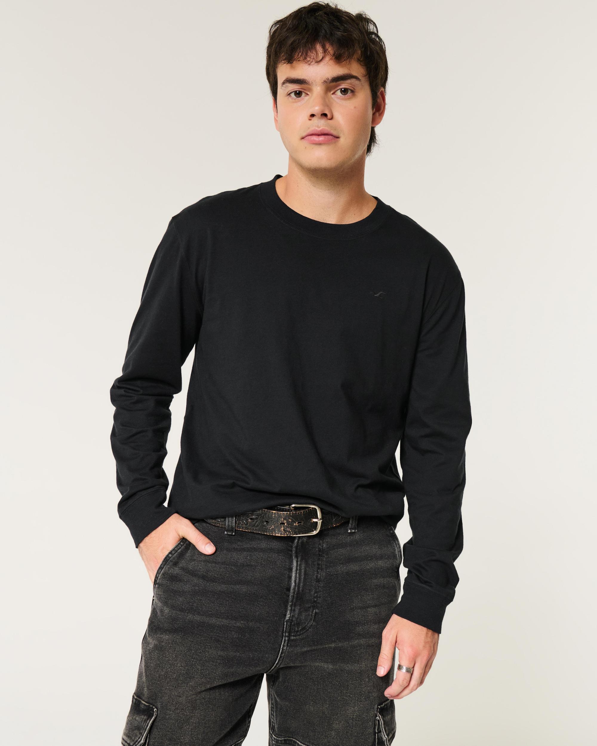 Long-Sleeve Cotton Crew T-Shirt Product Image