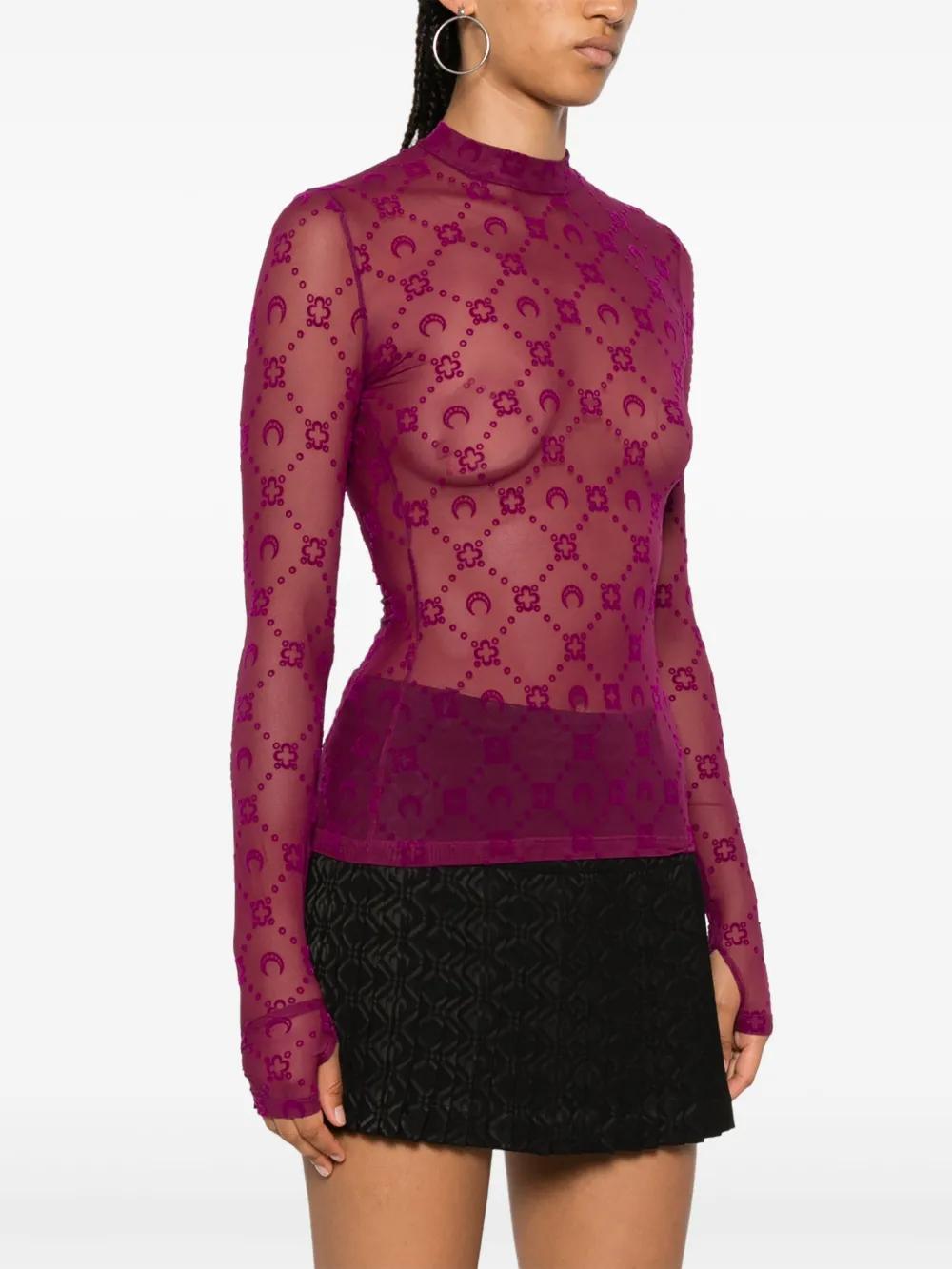 Moonogram mesh top Product Image