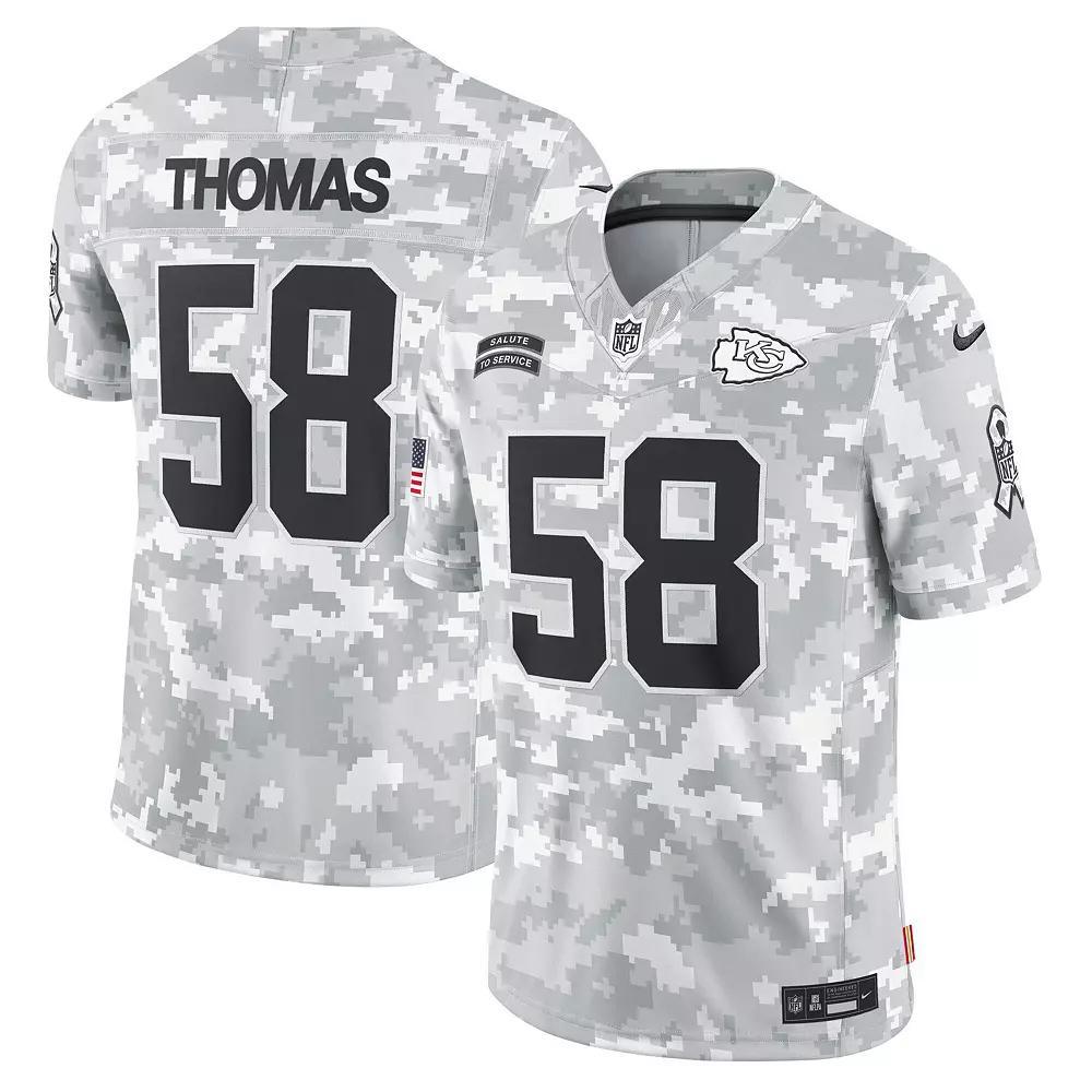Men's Nike Derrick Thomas Arctic Camo Kansas City Chiefs 2024 Salute to Service Retired Player Limited Jersey, Size: Small, Team Product Image