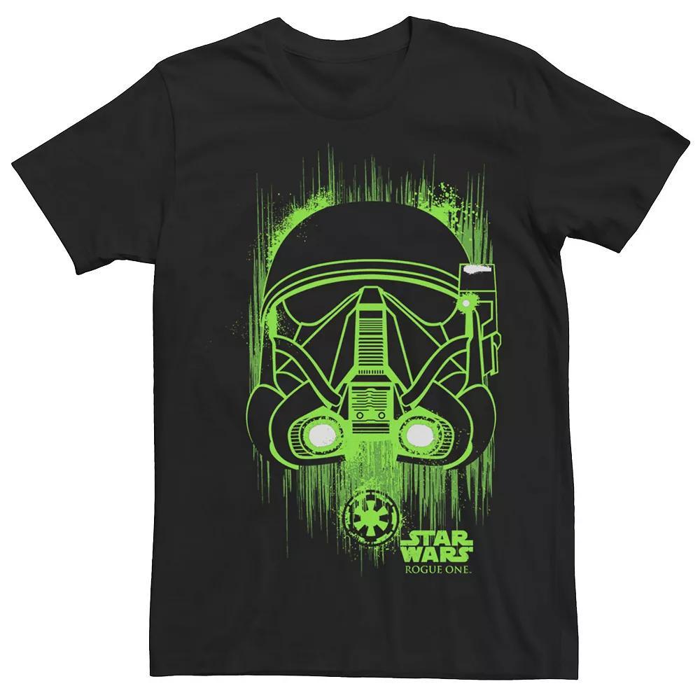 Men's Star Wars Rogue One Death Trooper Neon Helmet Graphic Tee, Size: XXL, Black Product Image