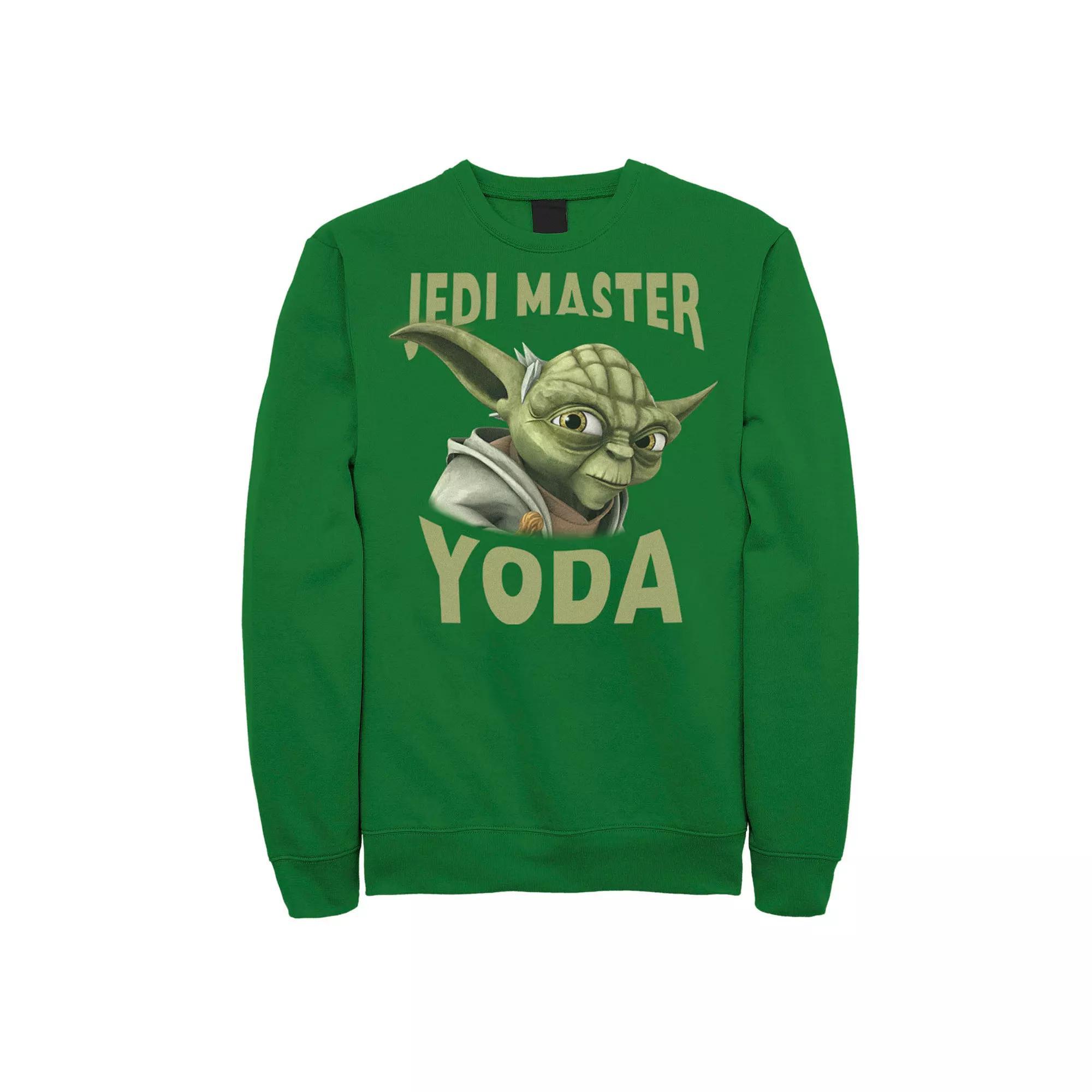 Mens Star Wars: Clone Wars Jedi Master Yoda Big Face Sweatshirt Product Image
