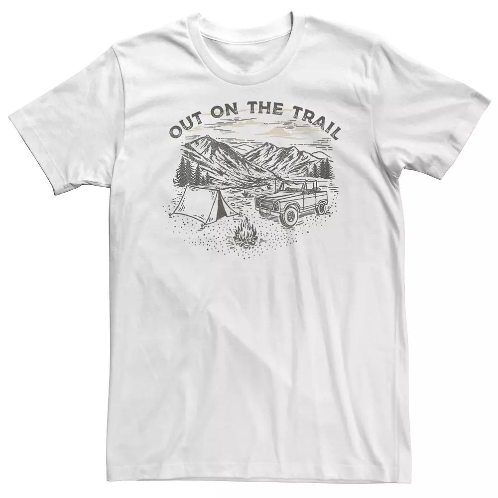 Big & Tall "Out On The Trail" Mountain Range Portrait Tee, Men's, Size: XXL Tall, White Product Image
