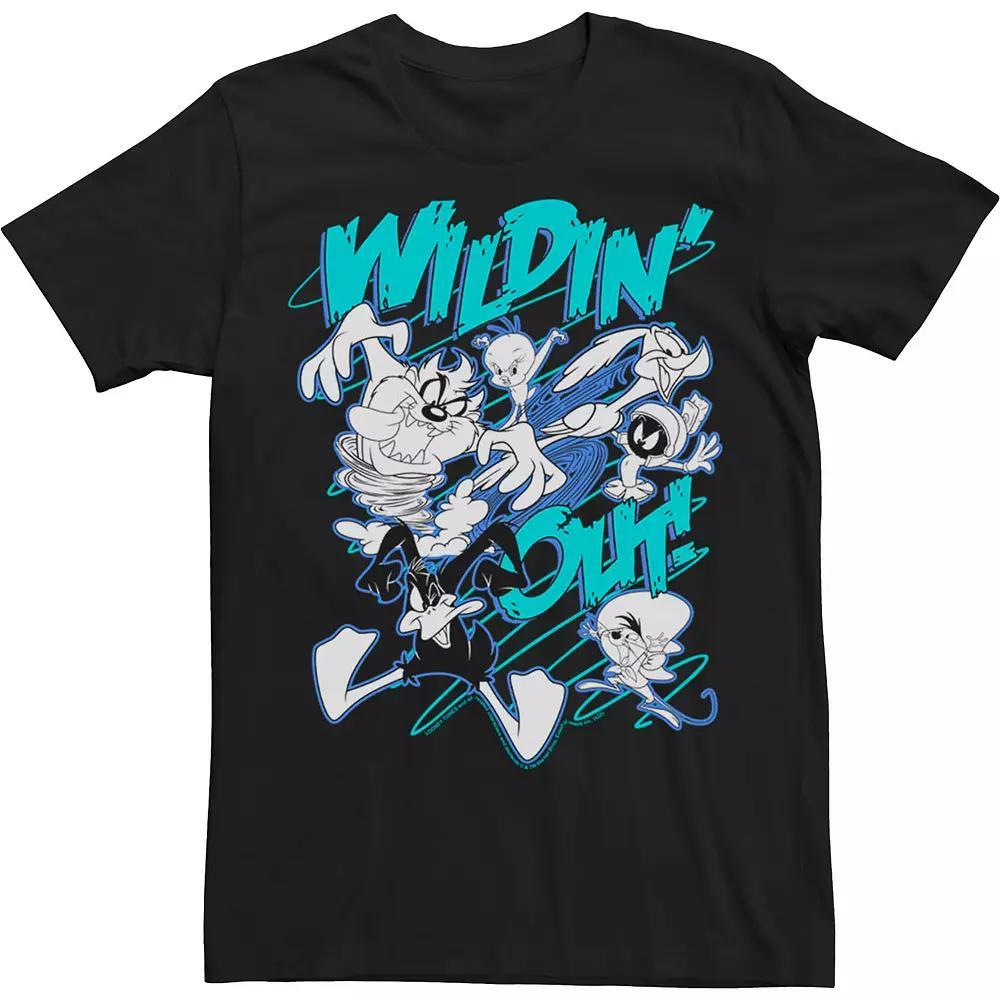 Men's Looney Tunes Wildin Group Shot Tee, Size: XL, Black Product Image