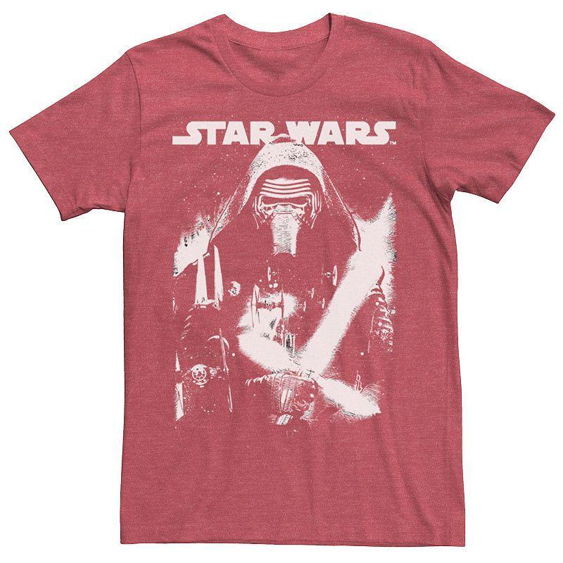 Men's Star Wars Kylo Ren Faded Portrait Tee, Size: 3XL, Red Grey Product Image