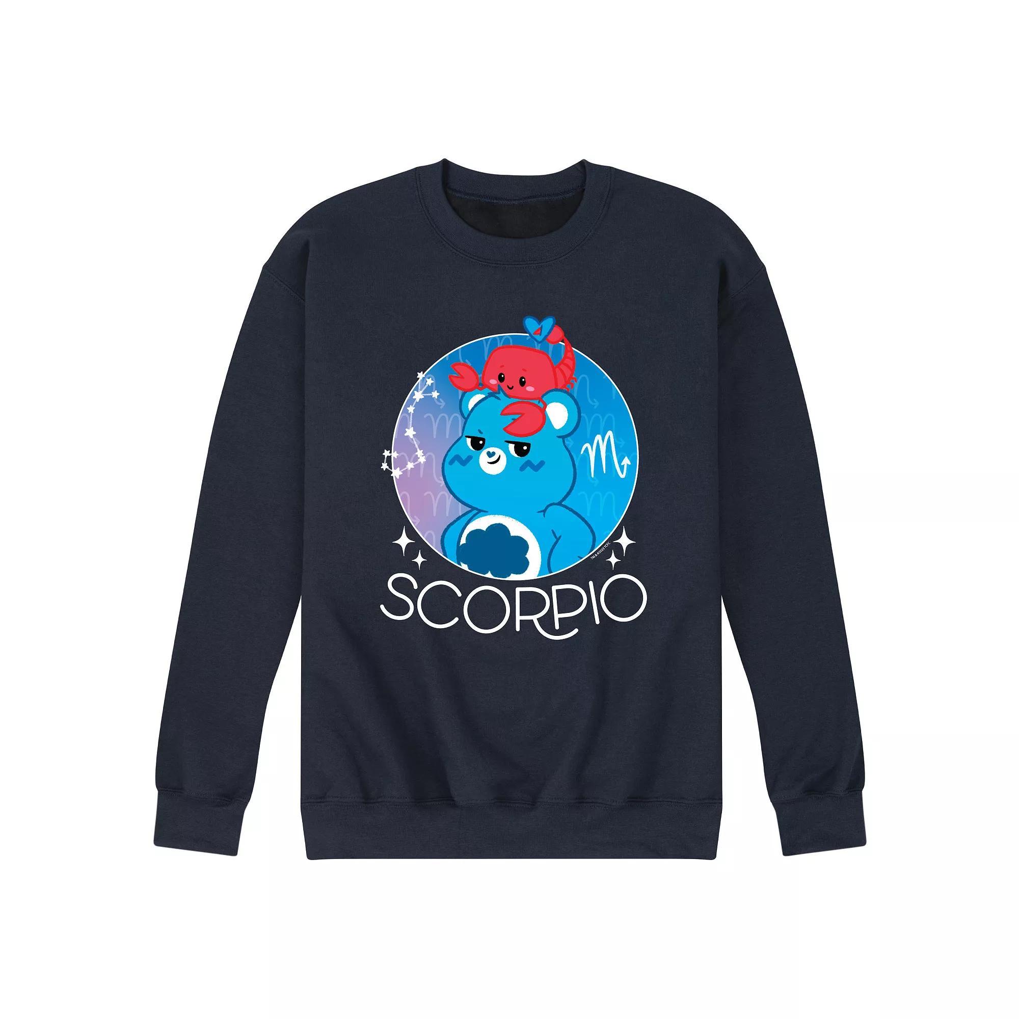 Mens Care Bears Scorpio Fleece Sweatshirt Blue Product Image