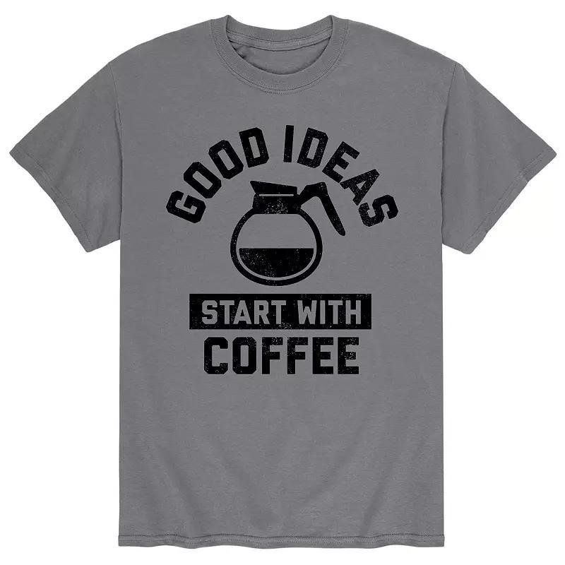 Men's Good Ideas Coffee Tee, Size: Large, Grey 2 Product Image