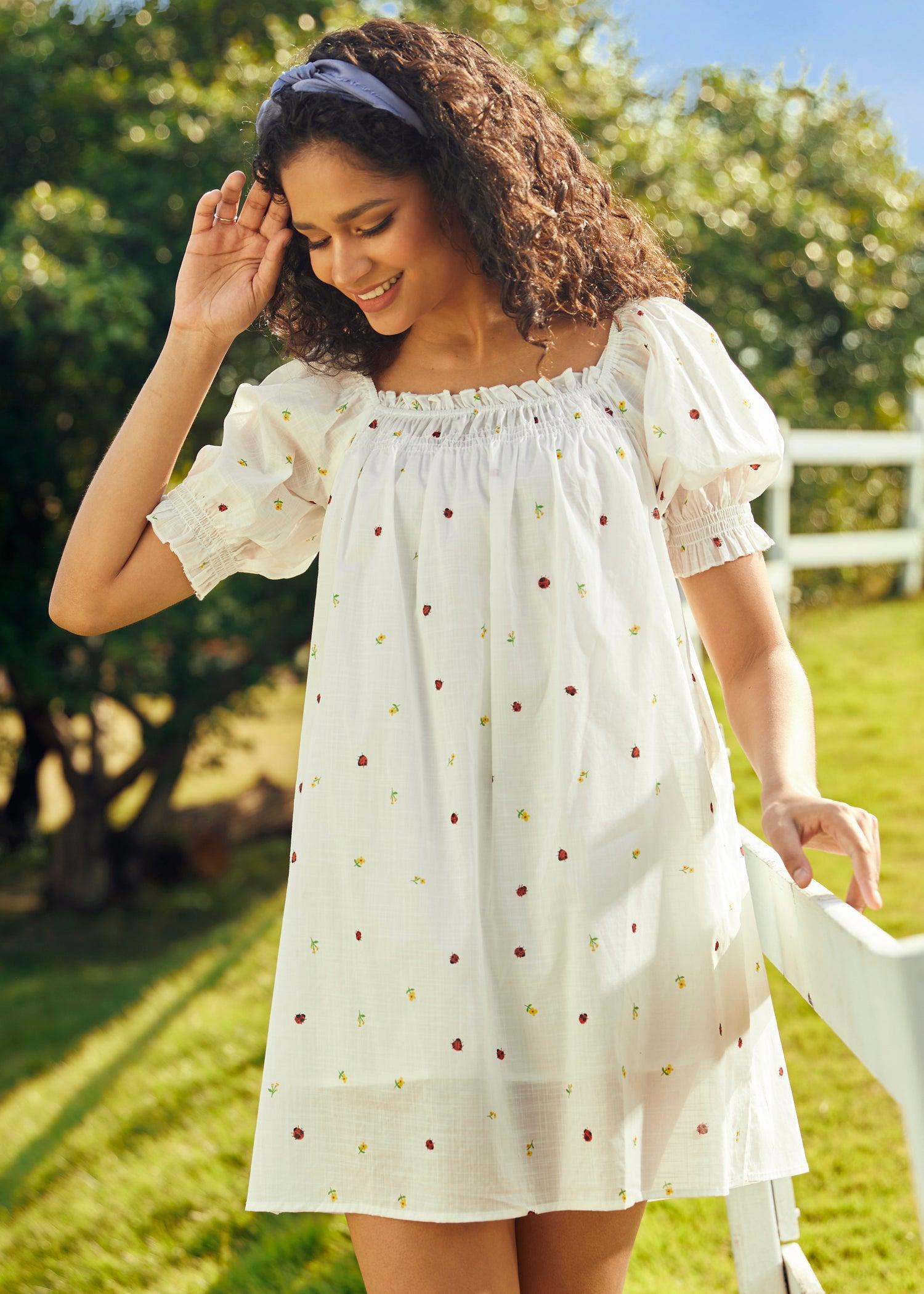 Summertime Garden Stories Smocked Mini Dress Product Image