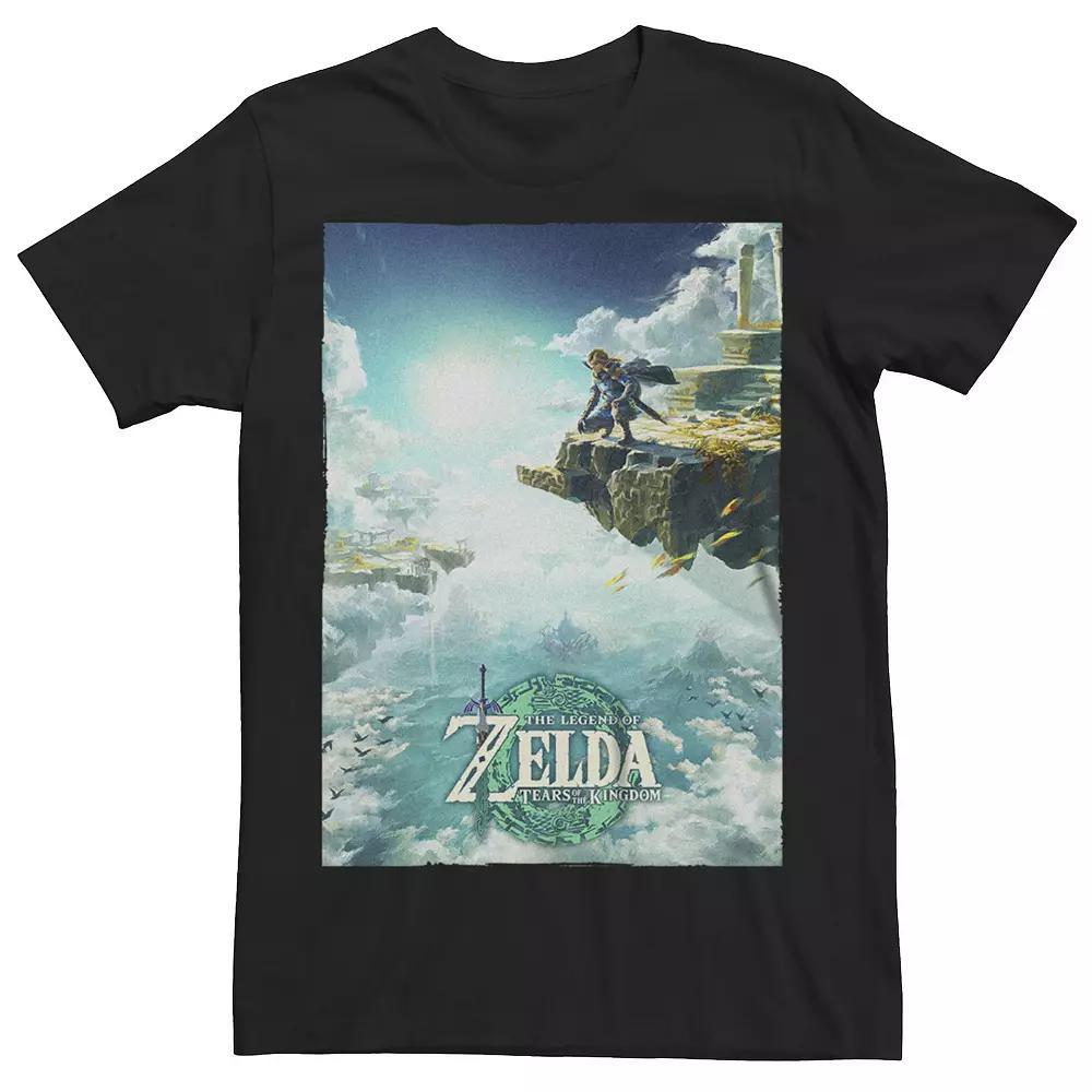 Men's The Legend of Zelda: Tears of the Kingdom Video Game Cover Graphic Tee, Size: Medium, Black Product Image