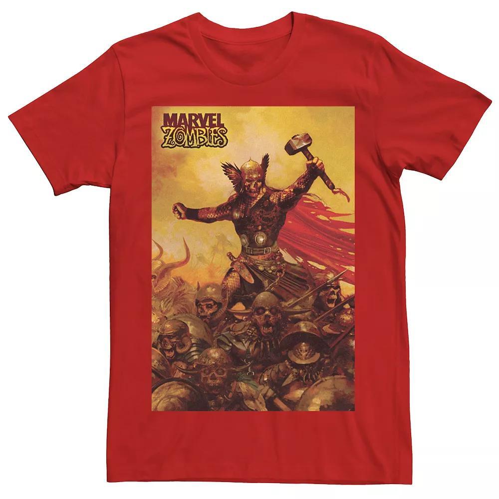 Men's Marvel Zombies Thor Zombie Poster Graphic Tee, Size: Large, Red Product Image