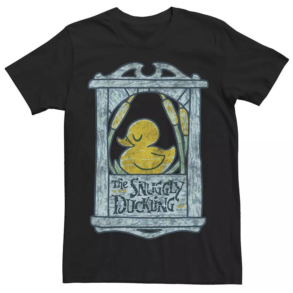 Men's Disney's Tangled The Snuggly Duckling Sign Tee, Size: XXL, Black Product Image
