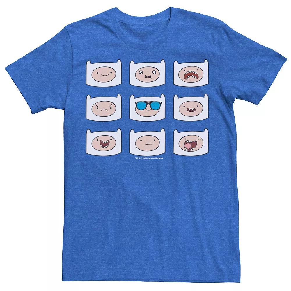 Mens Adventure Time Finns Many Faces Grid Tee Product Image