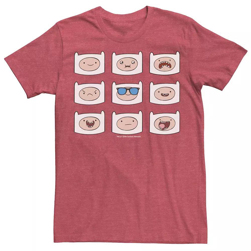 Mens Adventure Time Finns Many Faces Grid Tee Product Image