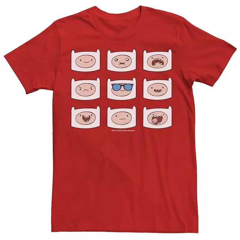 Mens Adventure Time Finns Many Faces Grid Tee Product Image