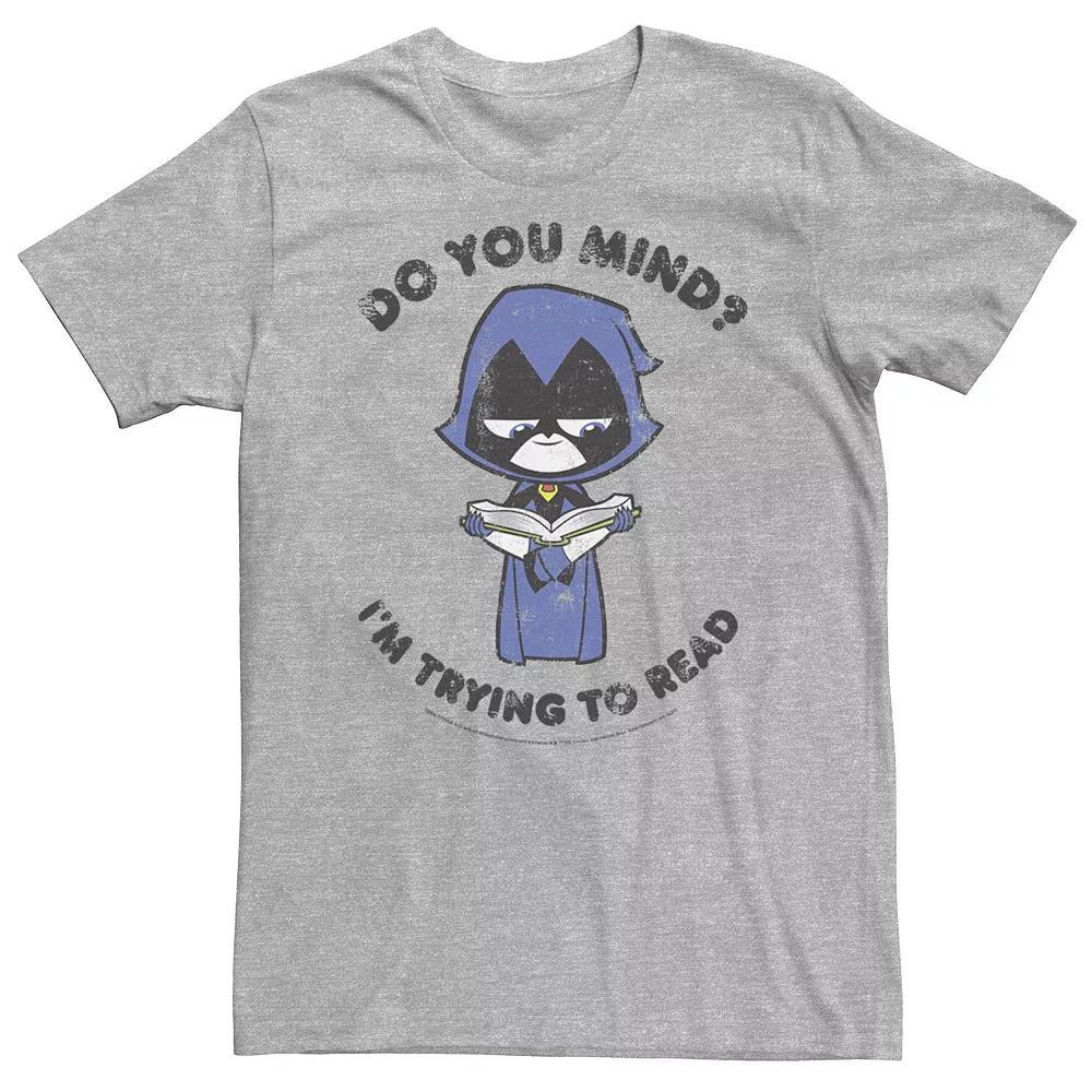 Big & Tall DC Comics Teen Titans Go! Raven I'm Trying To Read Tee, Men's, Size: 3XL, Athletic Grey Product Image