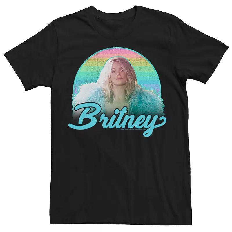 Men's Britney Spears Pastel Rainbow Portrait Tee, Size: Medium, Black Product Image