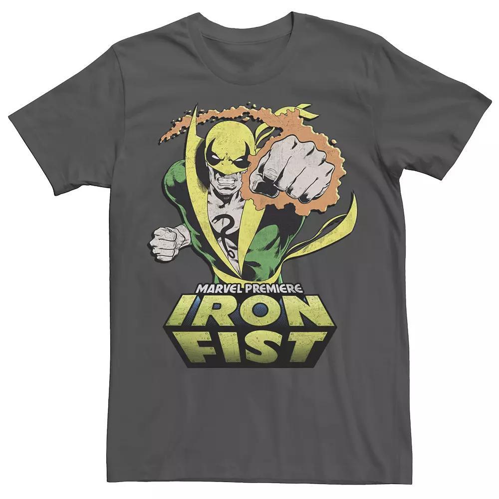 Men's Marvel Iron Fist Punch Tee, Size: XXL, Grey Product Image
