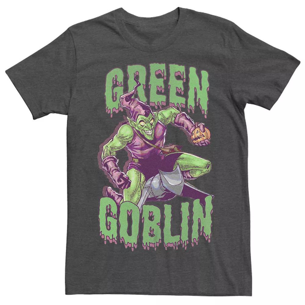 Big & Tall Marvel Spider-Man & Green Goblin Ready To Attack Halloween Graphic Tee, Men's, Size: XL Tall, Grey Heather Product Image