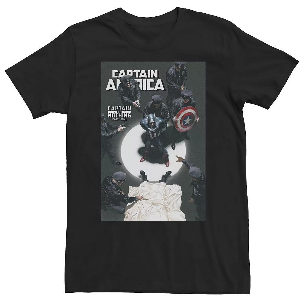 Big & Tall Marvel Comixology Captain America Captain Of Nothing Comic Tee, Men's, Size: 5XL, Black Product Image