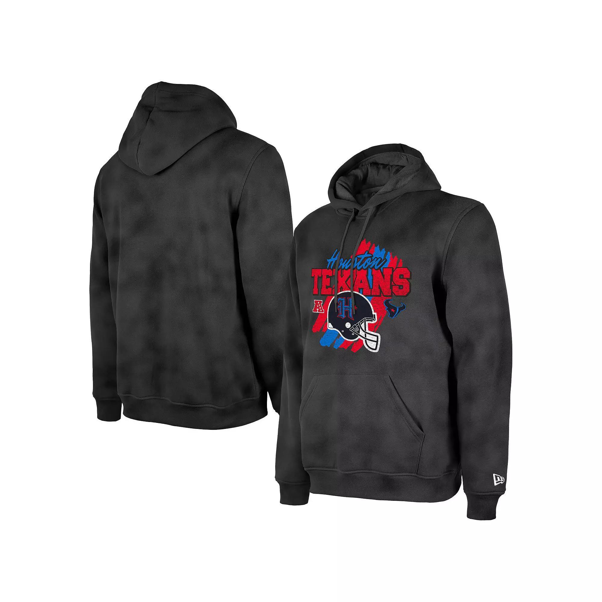 Mens New Era Houston Texans Identity Helmet Enzyme Washed Pullover Hoodie Product Image