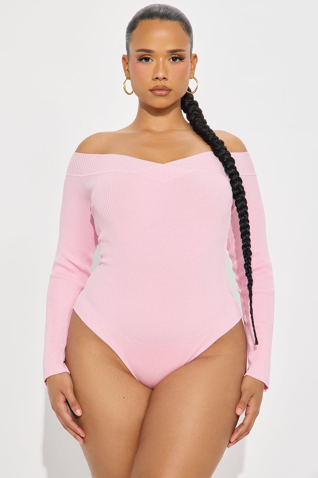 Sam Sweater Bodysuit - Pink Product Image
