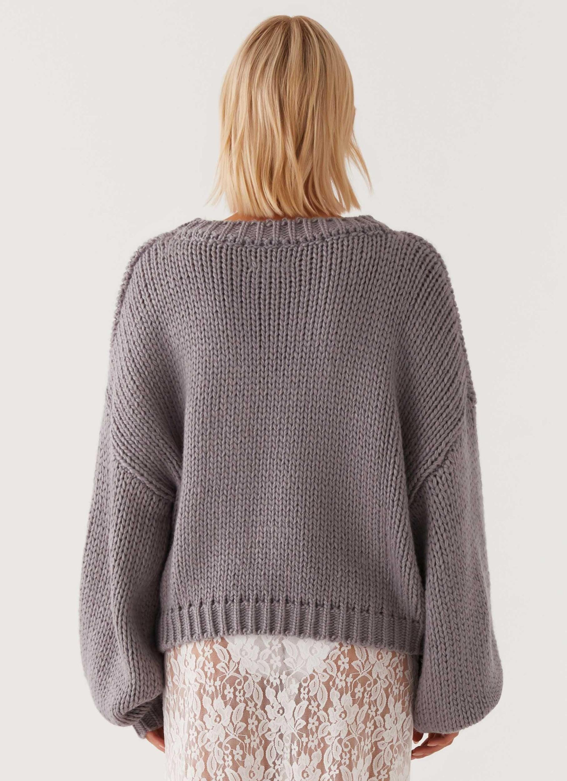 Costella Knit Sweater - Grey Product Image