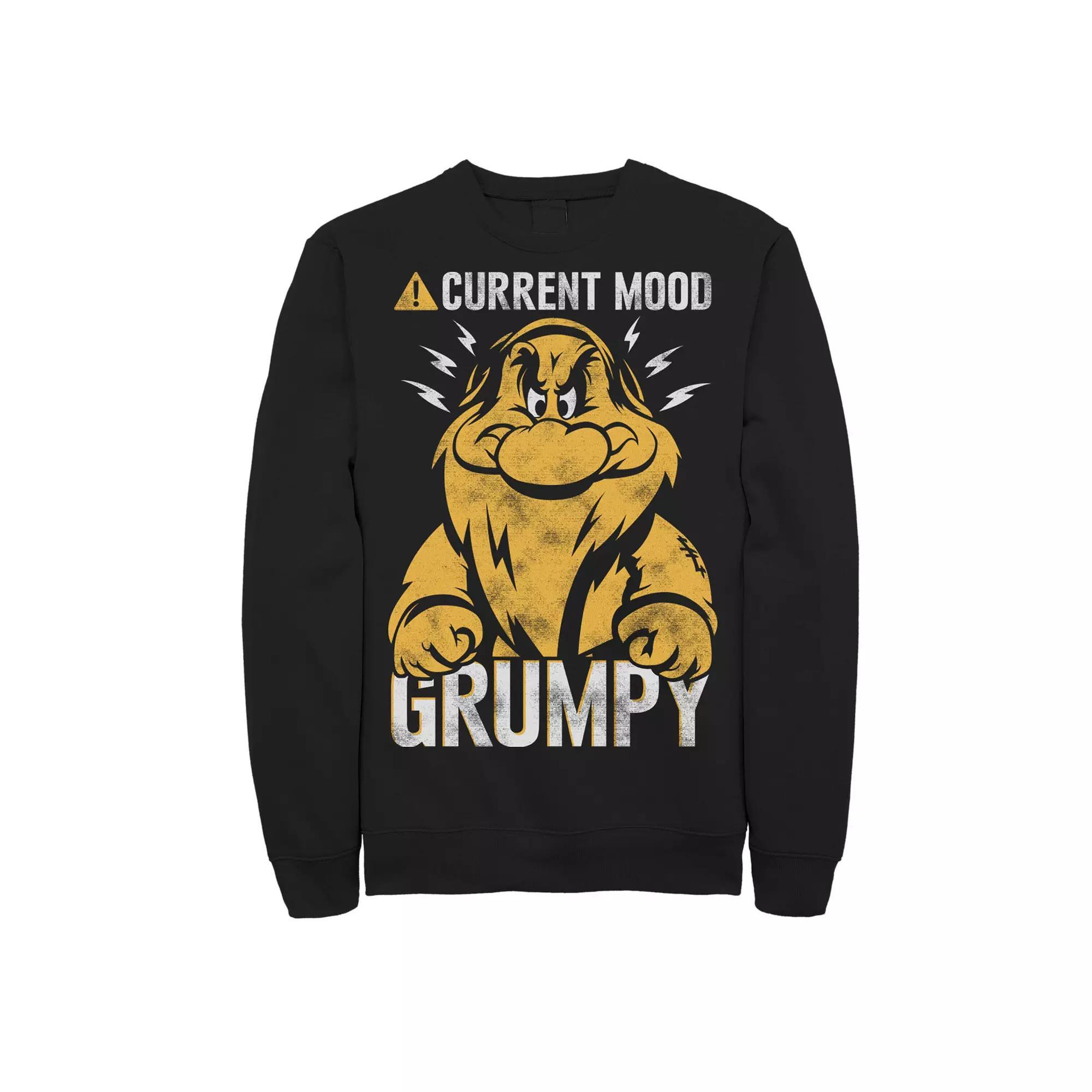 Disney's Snow White Grumpy Men's Sweatshirt, Size: Medium, Black Product Image