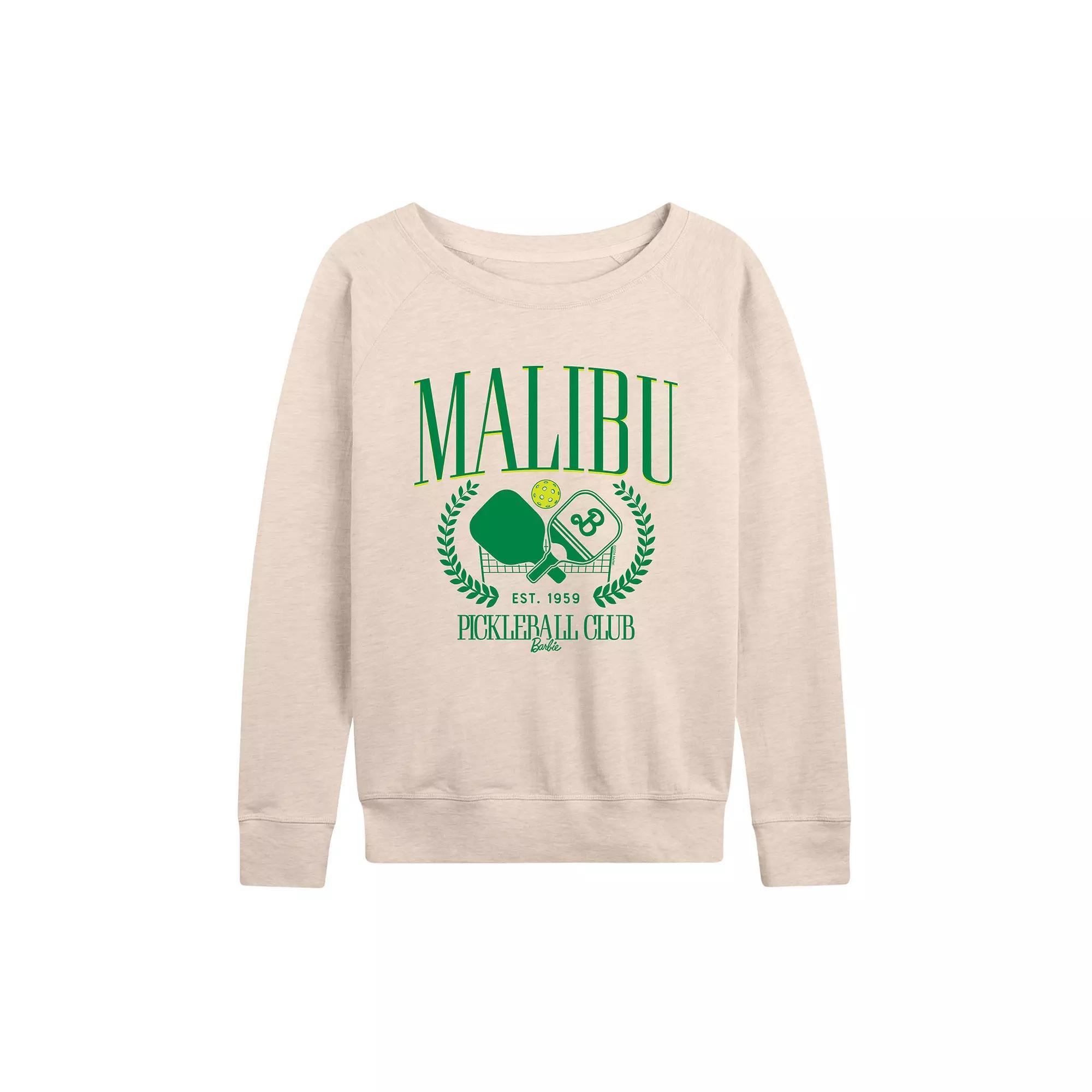 Womens Barbie Malibu Pickleball French Terry Long Sleeve Tee Product Image