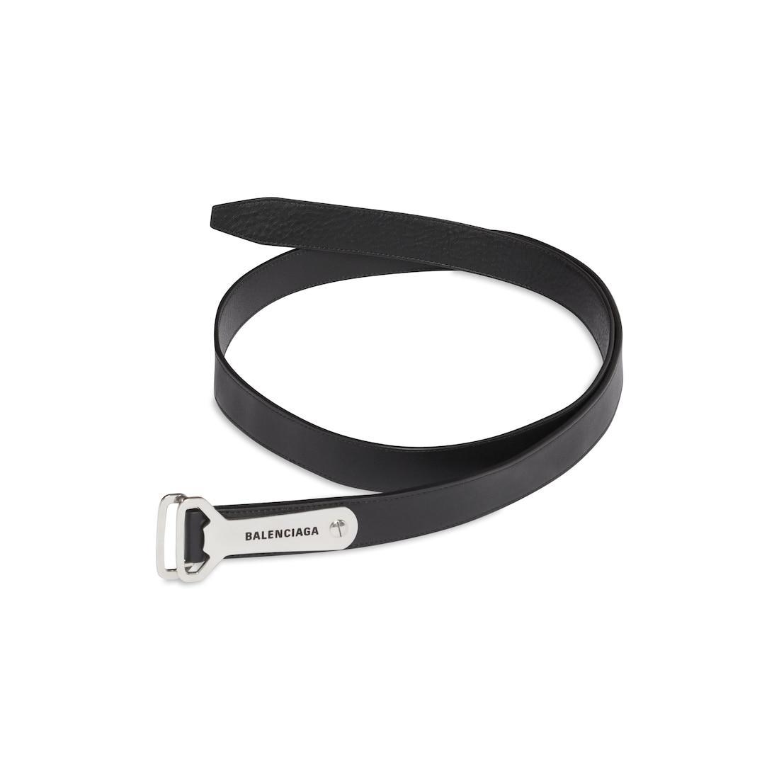 Men's Bottle Opener D Ring Belt in Black Product Image