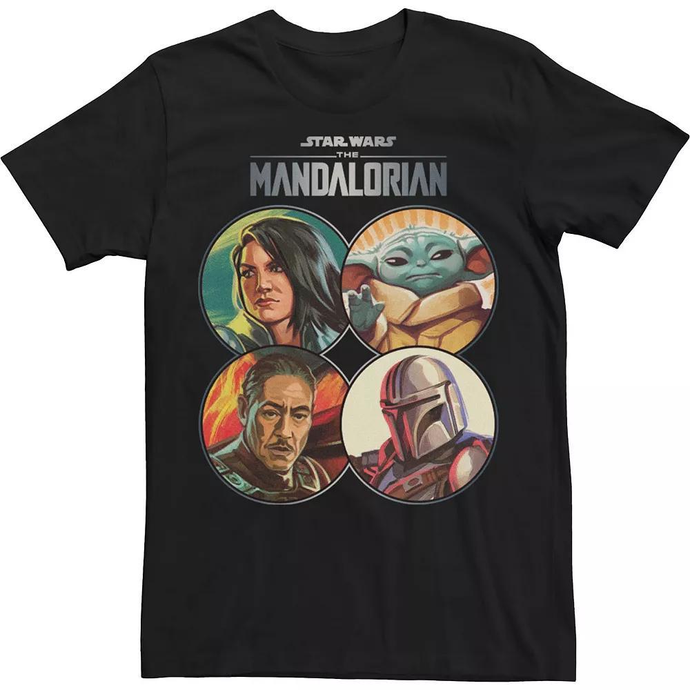 Men's Star Wars The Mandalorian Mando Coins Panel Tee, Size: Large, Black Product Image