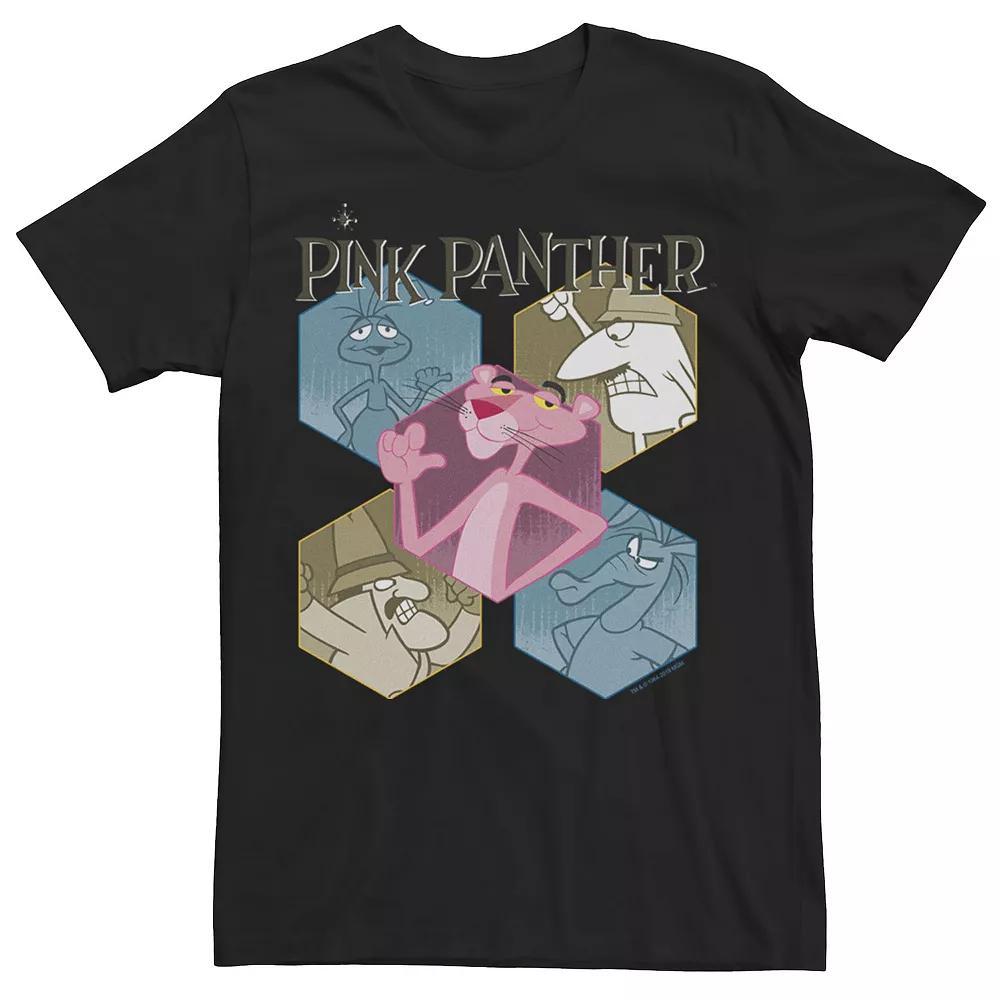 Mens Pink Panther Hexagonal Portraits Graphic Tee Product Image