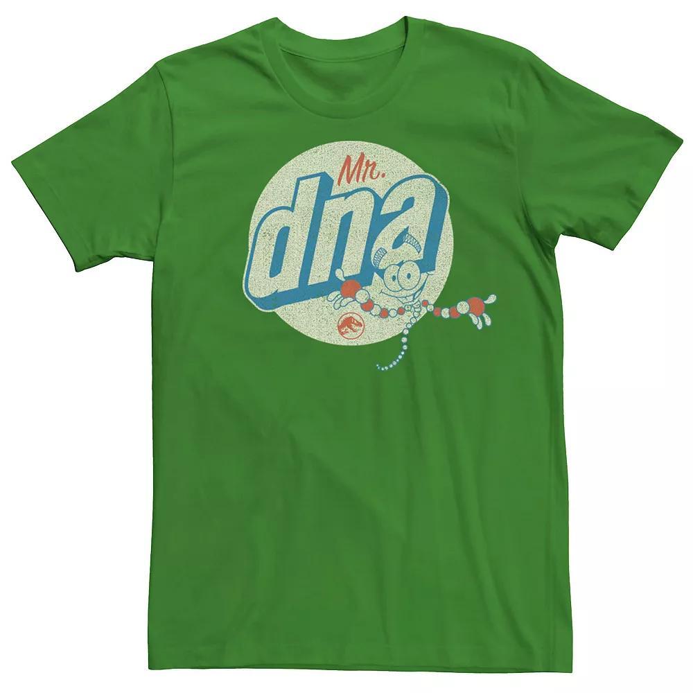 Men's Jurassic World Vintage Mr. DNA Logo Tee, Size: Medium, Navy Grey Product Image