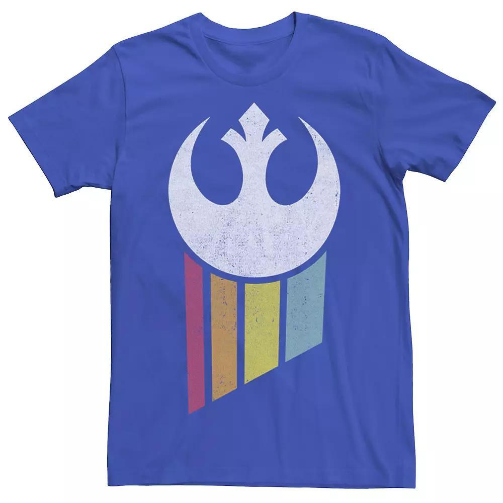 Men's Star Wars Rebel Rainbow Logo Tee, Size: Large, Royal Product Image