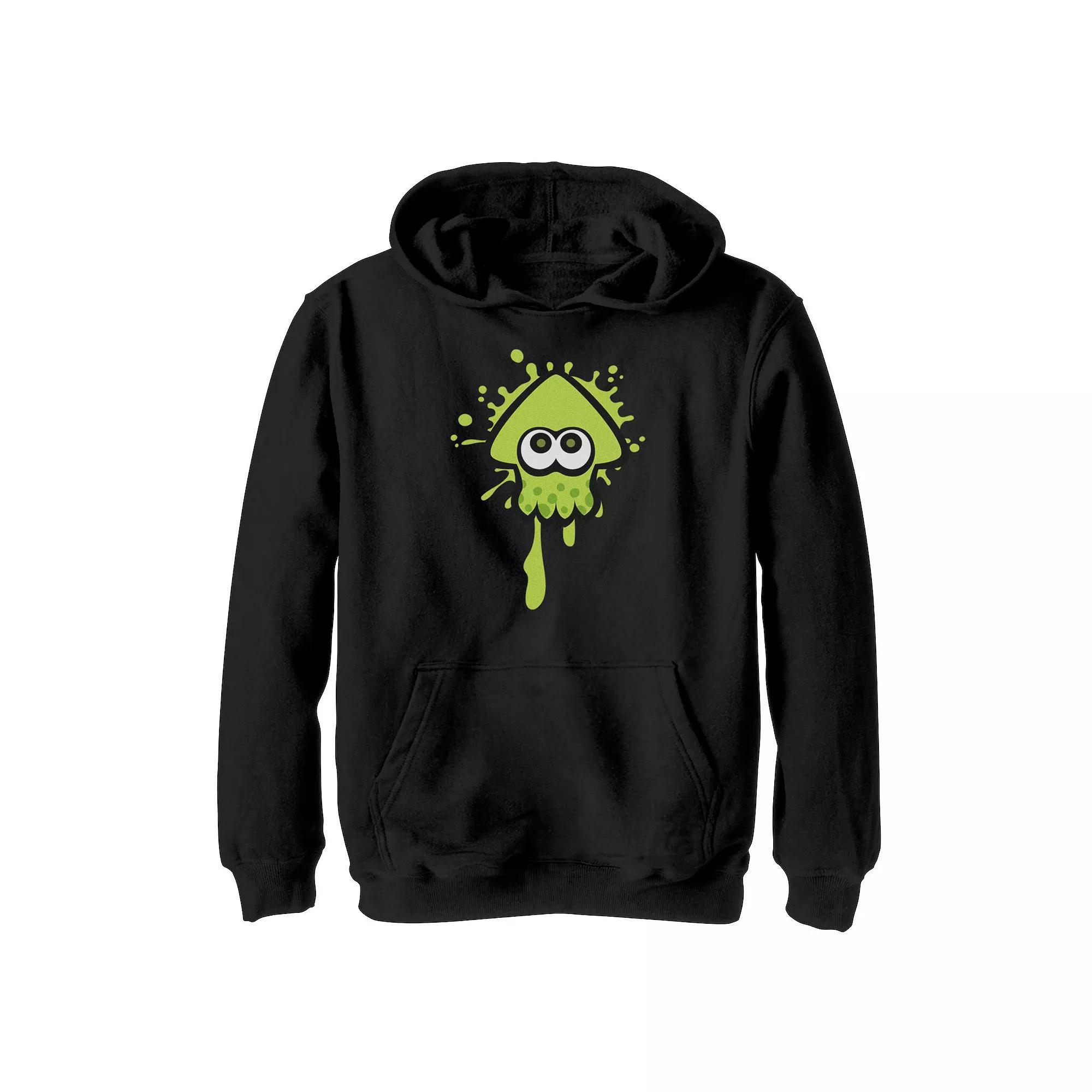 Men's Nintendo Splatoon Green Inkling Squid Splat Hoodie, Size: XXL, Black Product Image