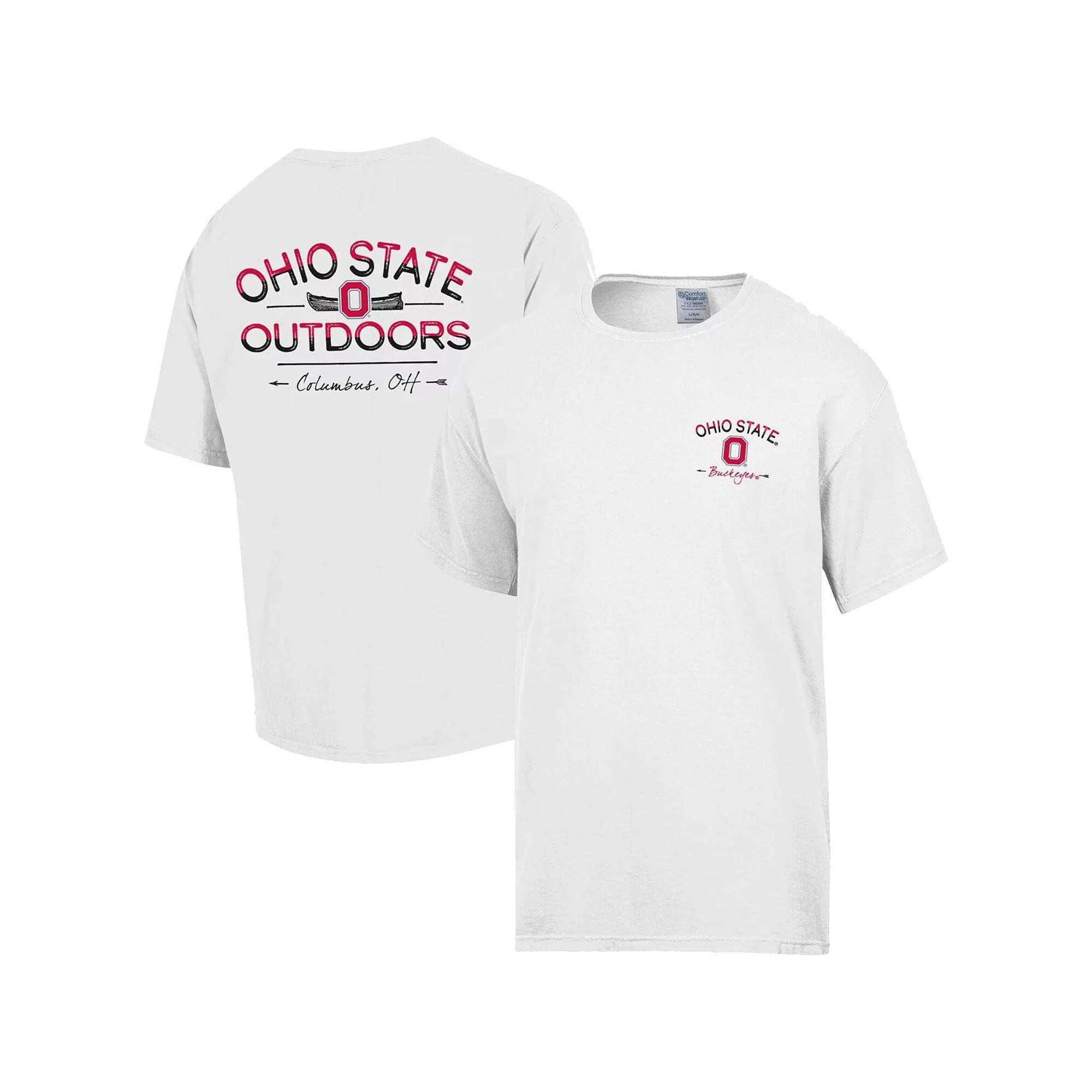 Men's Comfort Wash White Ohio State Buckeyes Great Outdoors T-Shirt, Size: Large Product Image