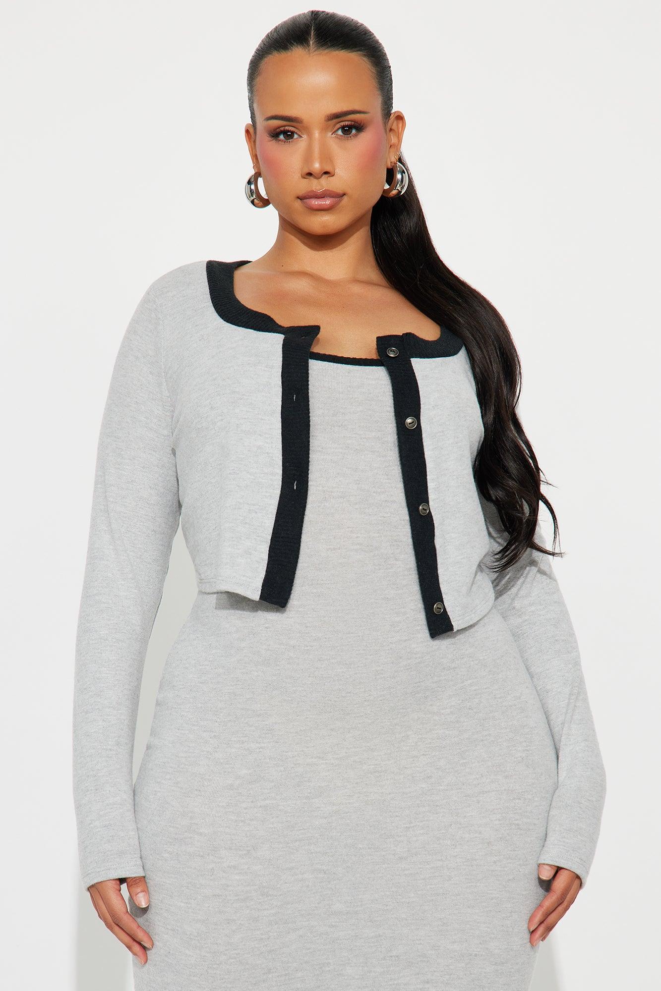 Literally No Maxi Dress Set - Grey/combo Female Product Image