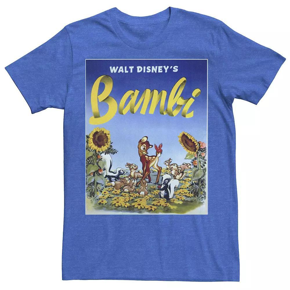 Disney's Bambi Men's Sunflower Poster Tee, Size: XL, Athletic Grey Product Image