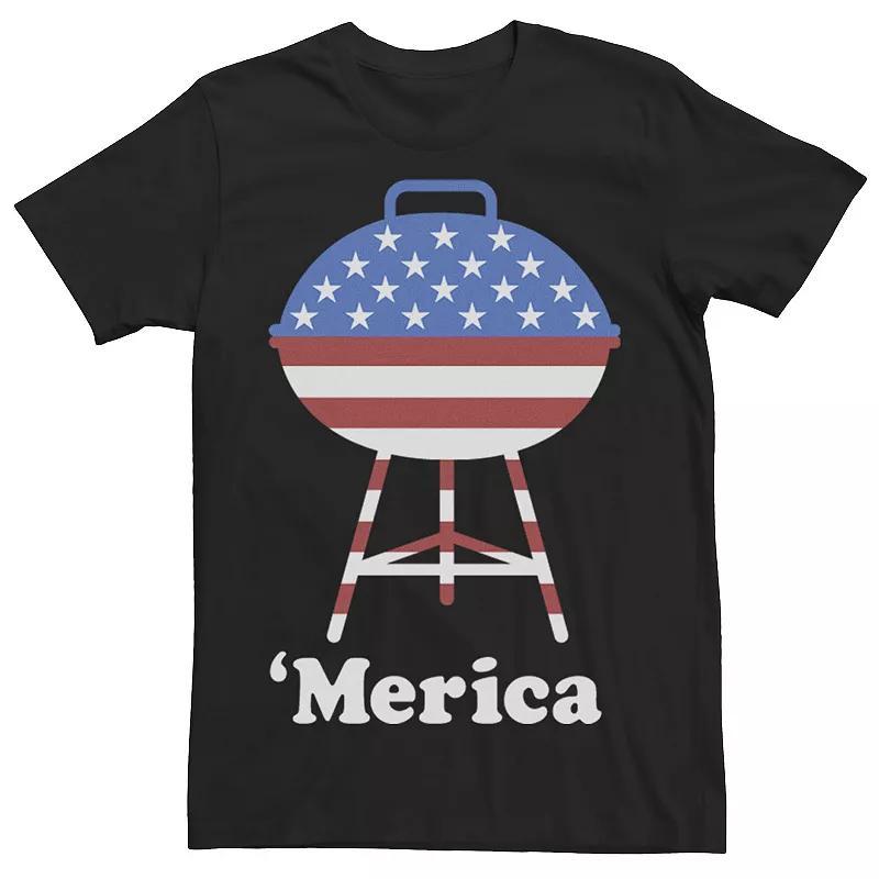 Big & Tall Merica Grill Americana Tee, Men's, Size: 5XL, Black Product Image
