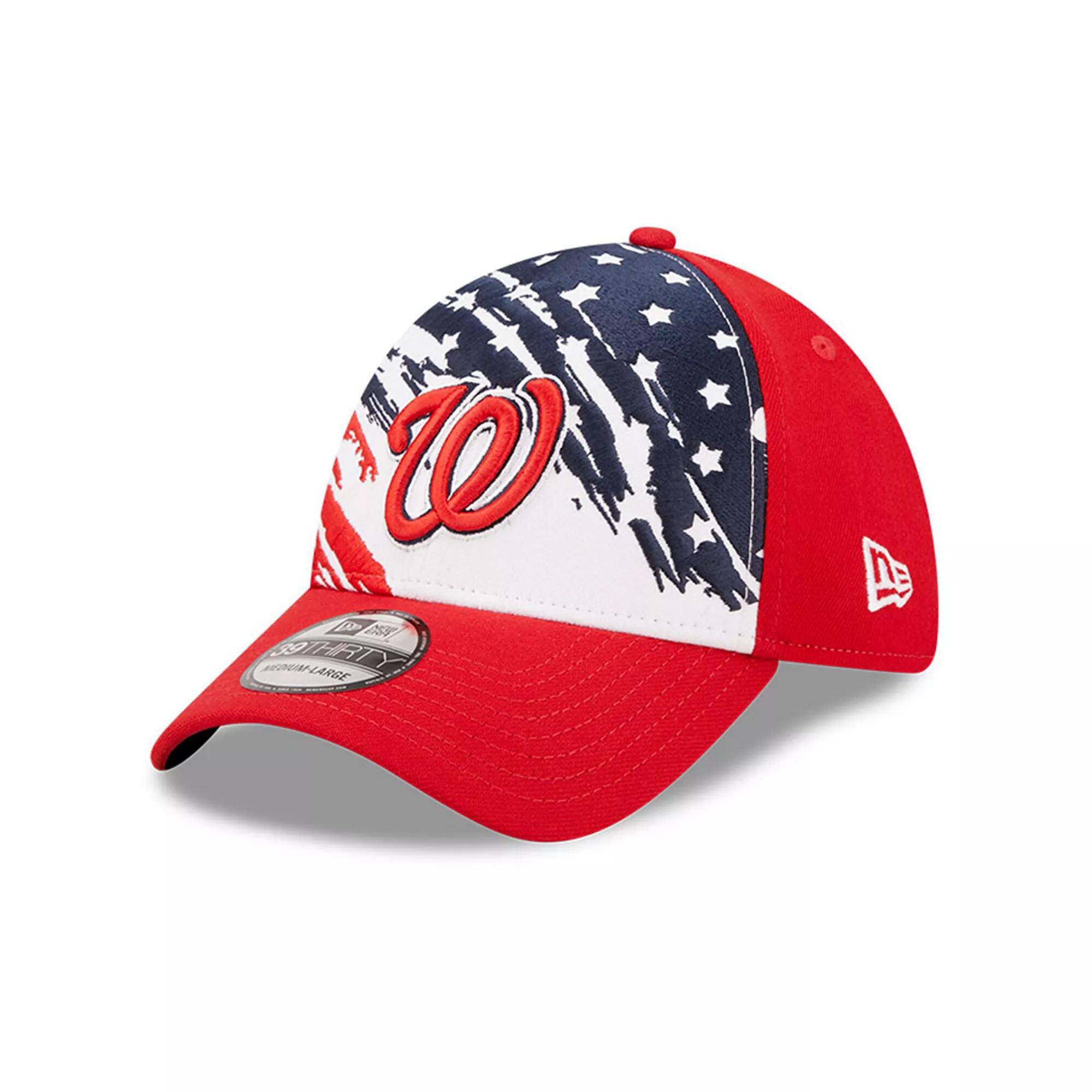 Men's New Era Red Washington Nationals 2022 4th of July 39THIRTY Flex Hat, Size: Medium/Large Product Image
