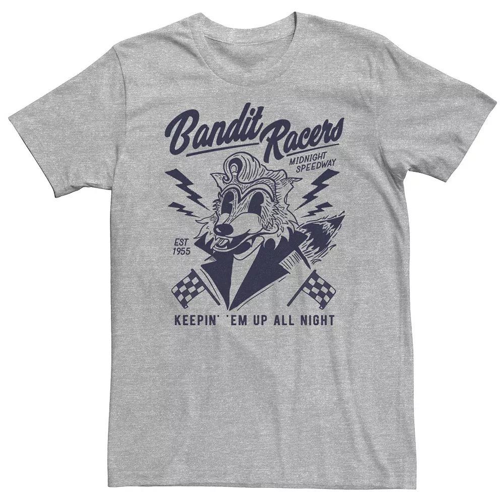 Big & Tall Bandit Racers Raccoon Tee, Men's, Size: 4XLT, Athletic Grey Product Image