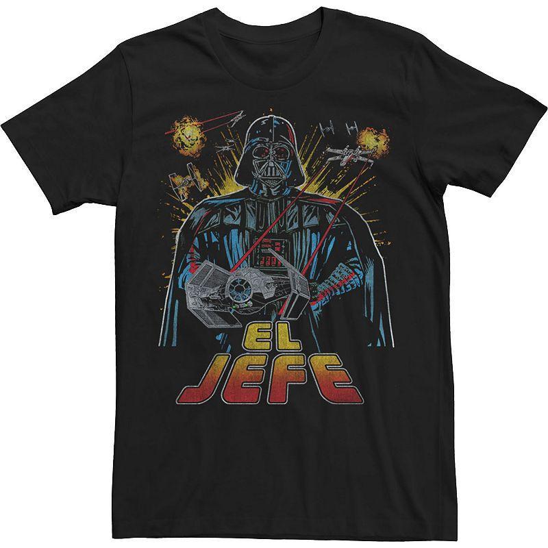 Men's Star Wars Darth Vader El Jefe Comic Style Portrait Tee, Size: XXL, Black Product Image